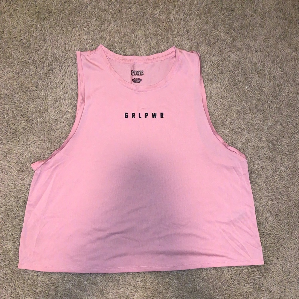 VICTORIAS SECRET PINK CROP TOP- GIRL POWER